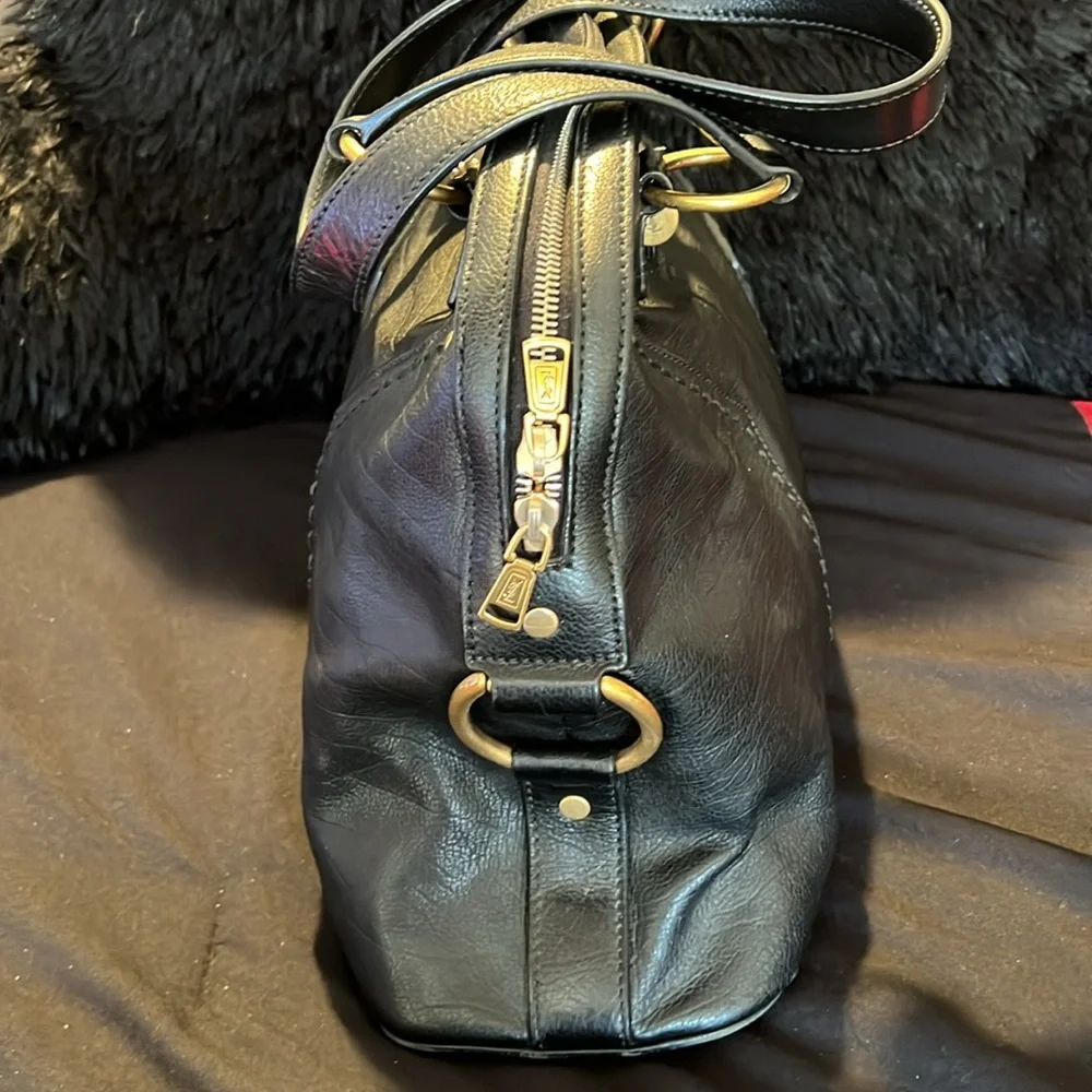 Yves Saint Laurent Black and Gold Satchel with Wallet * PRICE FIRM* - Picture 3 of 16